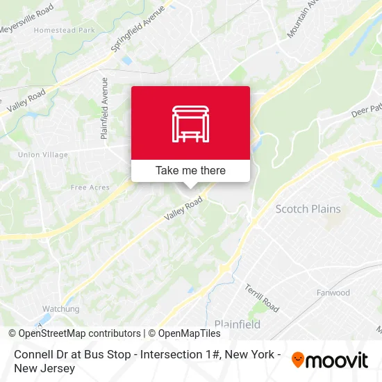 Connell Dr at Bus Stop - Intersection 1# map