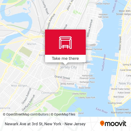 Newark Ave at 3rd St map