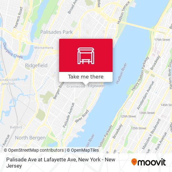 Palisade Ave at Lafayette Ave map