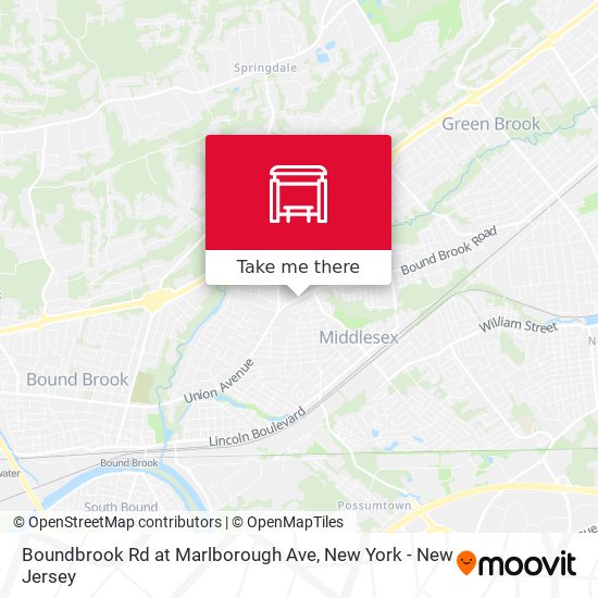 Boundbrook Rd at Marlborough Ave map