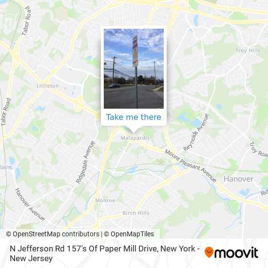 N Jefferson Rd 157's Of Paper Mill Drive map