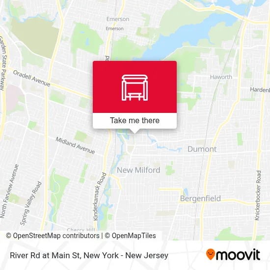River Rd at Main St map