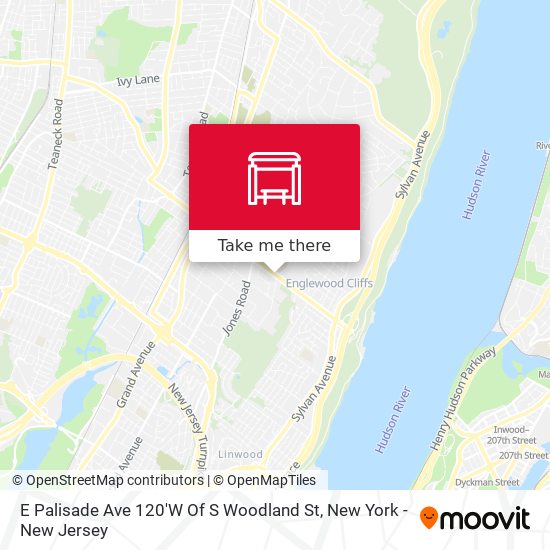 E Palisade Ave 120'W Of S Woodland St map