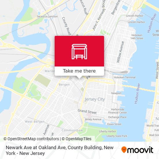 Newark Ave at Oakland Ave, County Building map