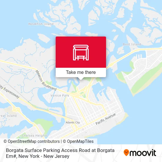 Borgata Surface Parking Access Road at Borgata Em# map