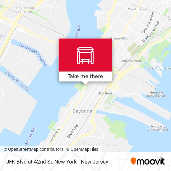 Mapa de JFK Blvd at 42nd St