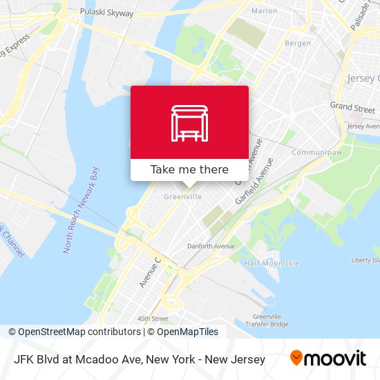 Mapa de JFK Blvd at Mcadoo Ave