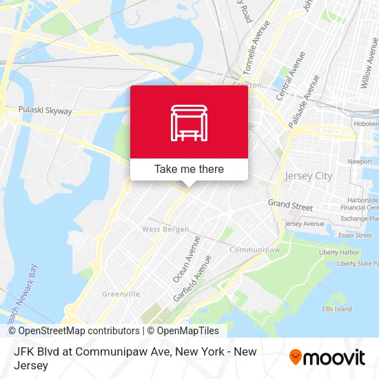JFK Blvd at Communipaw Ave map