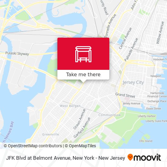 Mapa de JFK Blvd at Belmont Avenue