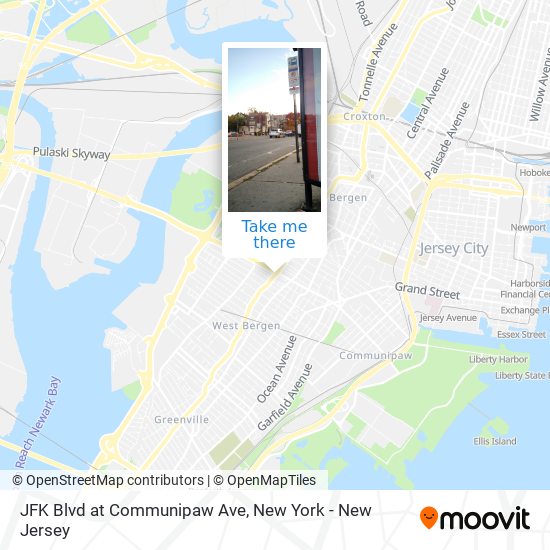 JFK Blvd at Communipaw Ave map