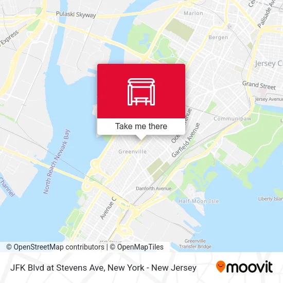 JFK Blvd at Stevens Ave map