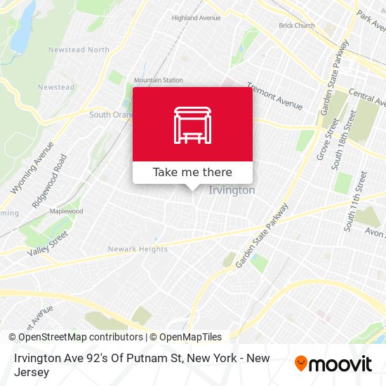 Irvington Ave 92's Of Putnam St map