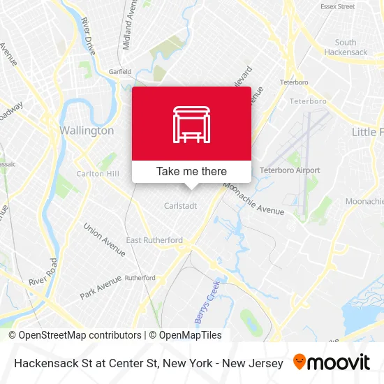 Hackensack St at Center St map