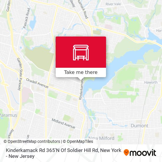Kinderkamack Rd 365'N Of Soldier Hill Rd map