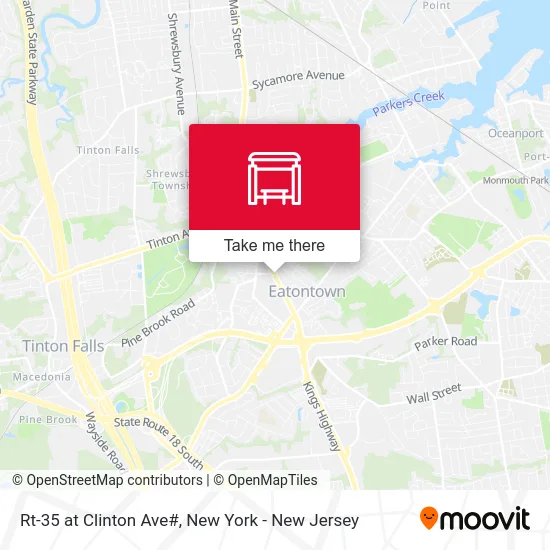 Rt-35 at Clinton Ave# map