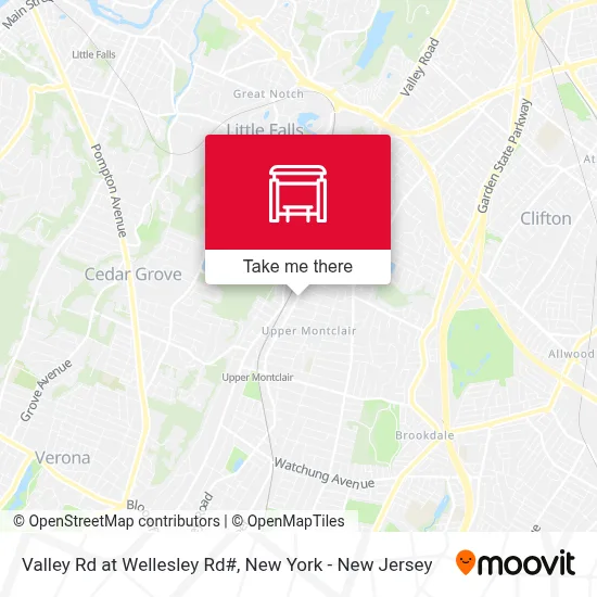 Valley Rd at Wellesley Rd# map