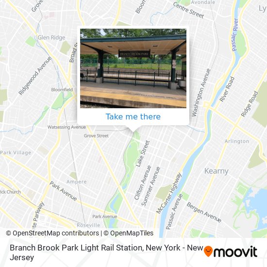 Branch Brook Park Light Rail Station map