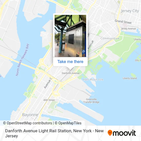 Danforth Avenue Light Rail Station map