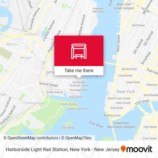 Harborside Light Rail Station map