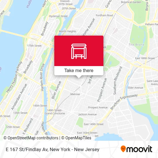 E 167 St/Findlay Av map