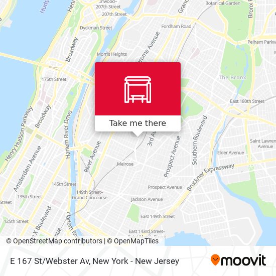 E 167 St/Webster Av map