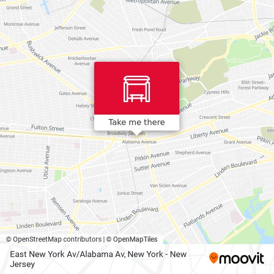 Mapa de East New York Av/Alabama Av