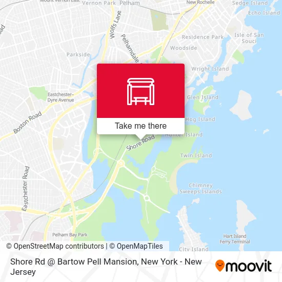 Shore Rd @ Bartow Pell Mansion map