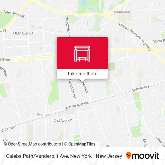 Calebs Path/Vanderbilt Ave map