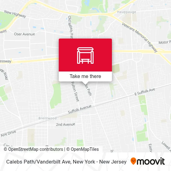 Calebs Path/Vanderbilt Ave map