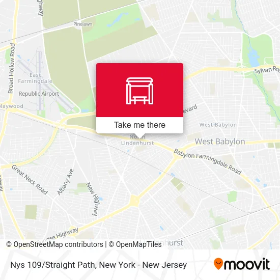 Nys 109/Straight Path map