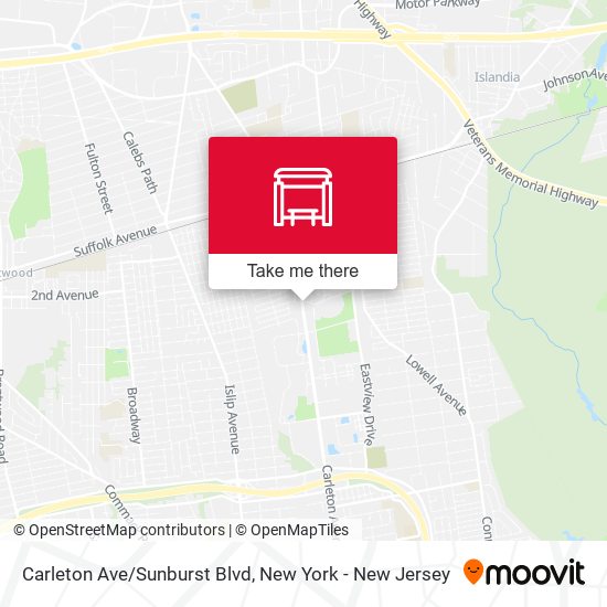 Carleton Ave/Sunburst Blvd map