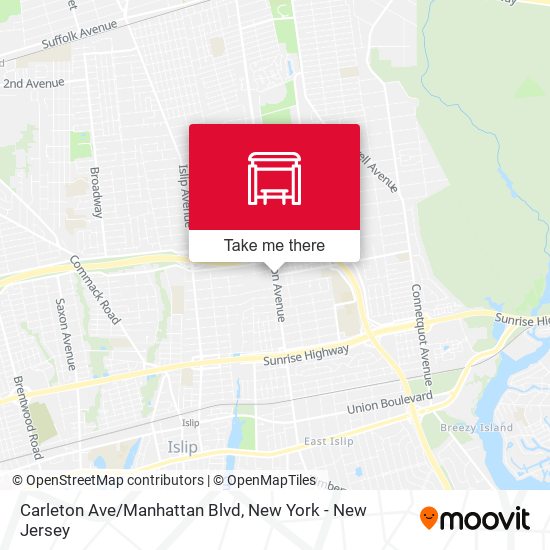 Carleton Ave/Manhattan Blvd map