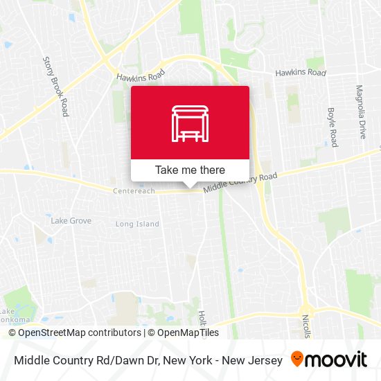 Mapa de Middle Country Rd/Dawn Dr