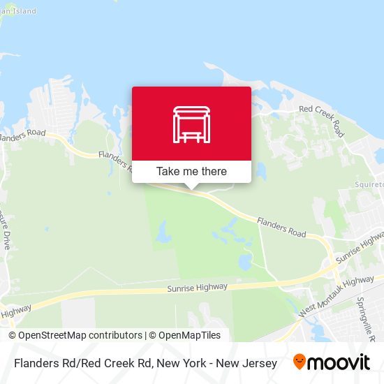 Flanders Rd/Red Creek Rd map