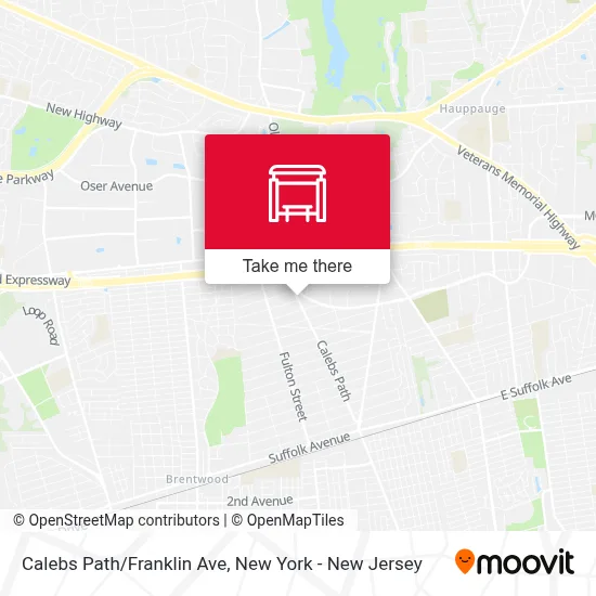 Calebs Path/Franklin Ave map