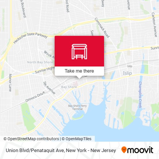 Mapa de Union Blvd/Penataquit Ave