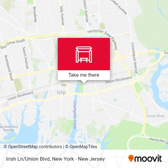 Irish Ln/Union Blvd map