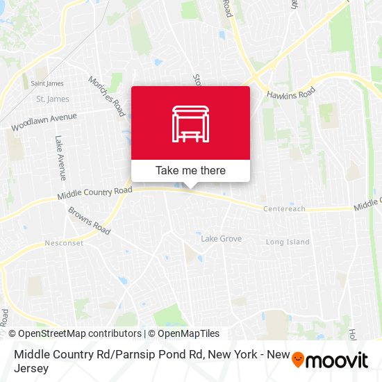 Middle Country Rd / Parnsip Pond Rd map