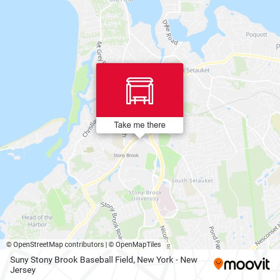 Suny Stony Brook Baseball Field map