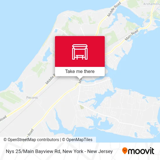 Nys 25/Main Bayview Rd map