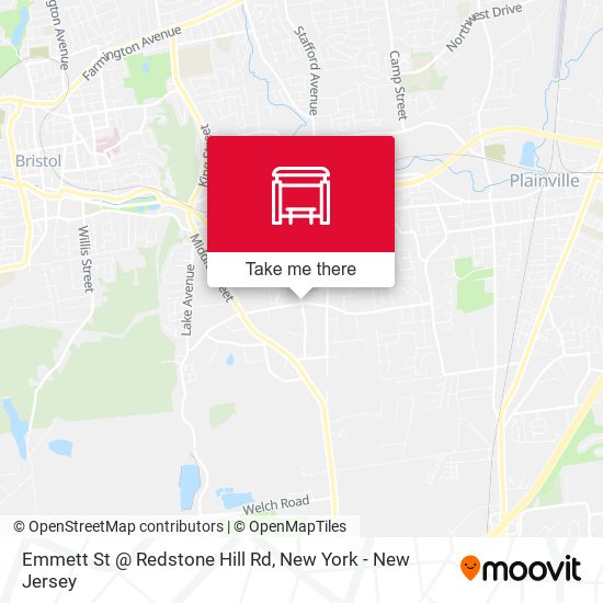 Emmett St @ Redstone Hill Rd map
