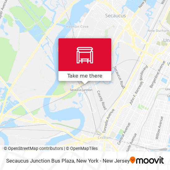 Secaucus Junction Bus Plaza map