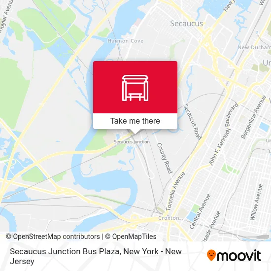 Secaucus Junction Bus Plaza map