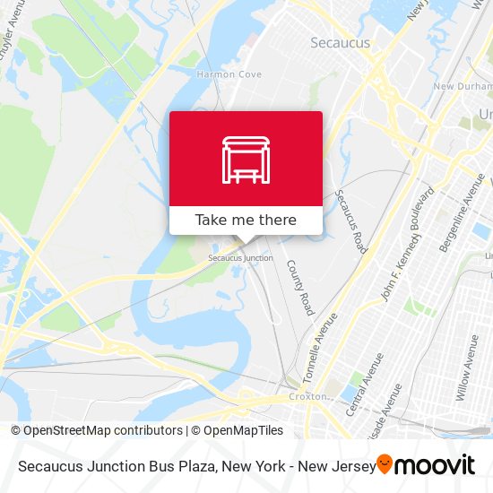 Secaucus Junction Bus Plaza map