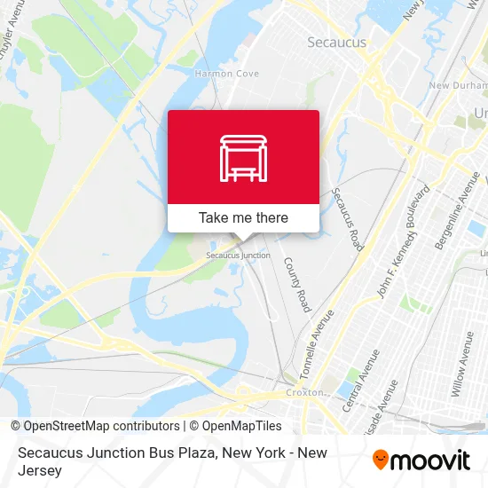 Secaucus Junction Bus Plaza map