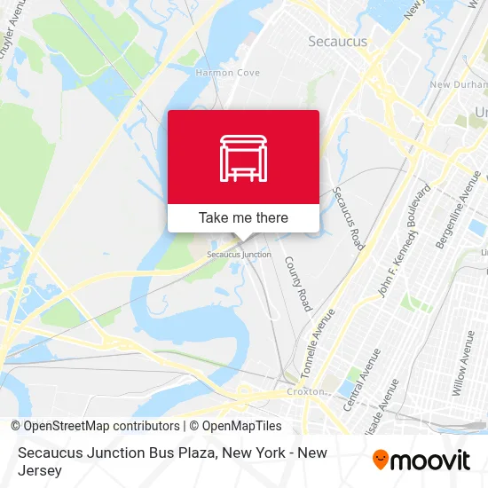 Secaucus Junction Bus Plaza map