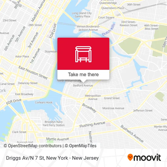 Driggs Av/N 7 St map