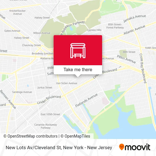 New Lots Av/Cleveland St map