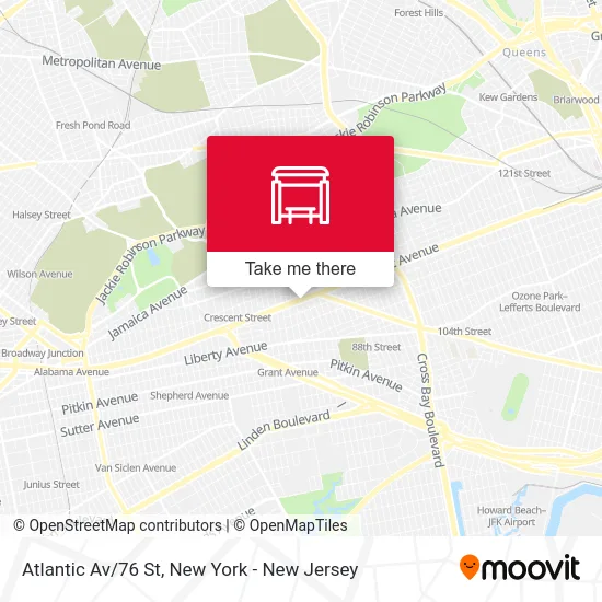 Atlantic Av/76 St map