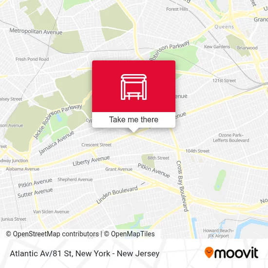 Atlantic Av/81 St map